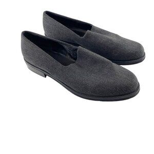 Bandolino Womens Career Classic Heather Black Fabric Slip-On Loafers 1" Heel 9M